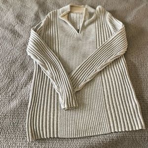 DKNY cream men’s half zip sweater (xxl)